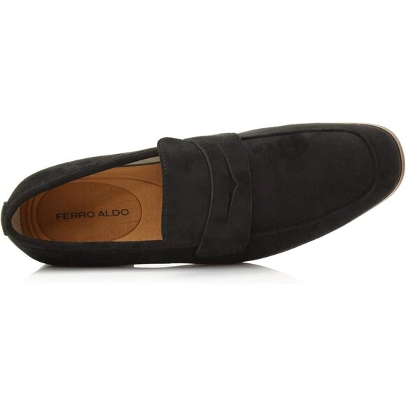 〽️Men\'s Black Ferro Aldo Collection Slip On Penny Driving Moccasins Loafer main image 5